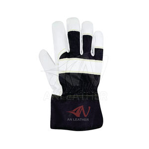 Guantes de trabajo de cuero de vaca dividido de la mejor calidad Tamaño XL Protección de alto impacto y a prueba de fuego para seguridad - Product Image 3