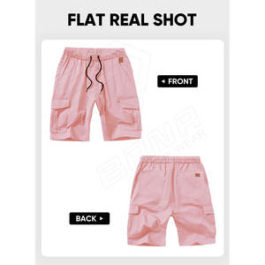 Custom Logo Branded High Street Corduroy 100% Cotton Breathable Waterproof <b>Short</b> <b>Cargo</b> <b>Shorts</b> Mid Length <b>Men</b> - Product Image 4