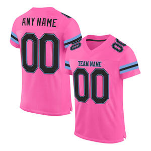 Camiseta de fútbol Rosa personalizada de primera calidad para hombre, uniforme transpirable de alta calidad con diseño impreso de características de talla grande - Product Image 5