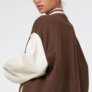 Chaquetas Cortas de Mujer con Mangas Largas y Estampado de Flocado, Transpirables, al por Mayor, Chaqueta Universitaria de Béisbol para Mujer, Tendencia 2026 - Product Image 3