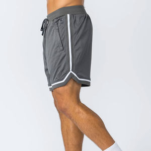 Shorts pour hommes en maille respirante, pour la salle de sport, le basketball, la course à pied, séchage rapide, amples, imprimé flamme, mode, vente en gros, shorts de basketball - Product Image 4
