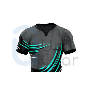 Alta calidad Unisex transpirable 100% poliéster Rugby Jersey pantalones cortos uniformes conjuntos ropa deportiva Jerseys Kit al por mayor - Product Image 3