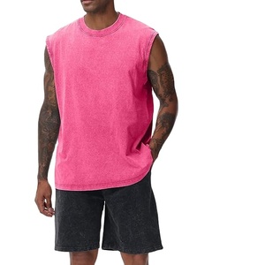 Camiseta sin Mangas Premium para Hombre, 100% Algodón, Etiqueta Personalizada, Alto Rendimiento, Ropa Casual de Verano, Estilo Urbano, Impresión Puff, Secado Rápido - Product Image 1