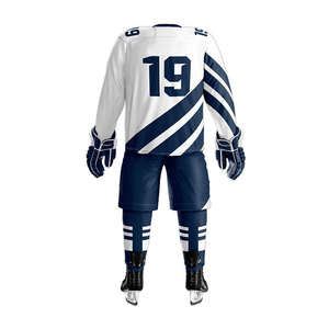 Uniformes de Hockey sobre Hielo Personalizados, Servicio OEM, Último Diseño, Conjuntos de Atuendos Elegantes, Transpirables, de Secado Rápido, 100% - Product Image 4