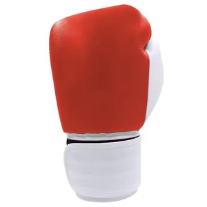 Gants de boxe de poinçonnage de couleurs uniques rouge et blanc avec travail personnalisé à la demande du client travail professionnel disponible pour les hommes - Product Image 6