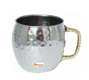 16 Ounce Insulated Stainless Steel Moscow Mule Mugs with <b>Unique</b> Design Brass Handle Durable Cup Coffee Beer Sublimation Feature - Product Image 1