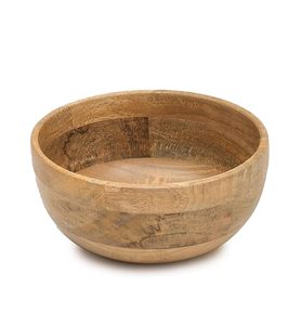 Tazón de madera hecho a mano, tazón para servir de madera natural de seis pulgadas, decoración rústica para la cocina, ensalada, fruta, centro de mesa para la mesa del comedor, hogar - Product Image 5