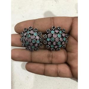 New Folder48 Party-Ready <b>Stud</b> <b>Earrings</b> Flower Shaped Zinc Alloy Jewelry - Product Image 6