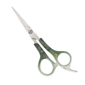 Ciseaux de barbier professionnels HERMANN MEDITECH HM-PHS-210, manche en plastique transparent vert, acier inoxydable, outil de coupe de cheveux - Product Image 1