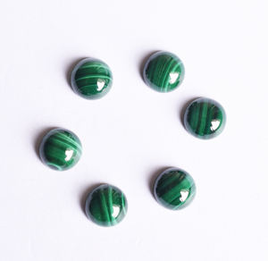 Cabochons ronds en malachite naturelle 9 MM ronds cabochons en malachite lâche dos plat Malachite pierre précieuse - Product Image 4