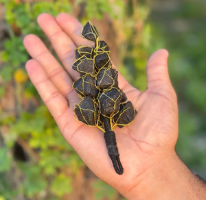 ที่แขวนประตูพลอยทัวร์มาลีนธรรมชาติที่แขวนติดผนังหินอัญมณีบำบัดคริสตัลที่แขวนผนังจักระจักระแบบโดนัท - Product Image 4