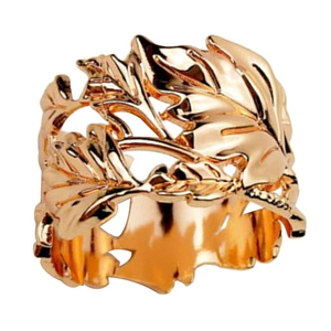 Modern Design <b>Tableware</b> Napkin Ring Napkin Serviette Ring Holder Wedding <b>Party</b> <b>Table</b> <b>Decor</b> Leaves Rose Gold Tissue Tie - Product Image 2