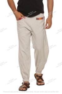 Pantalones sueltos, pantalones informales para hombre, pantalones de chándal de Yoga con tolva clásica para hombre, bolsillo estampado de lona de algodón ecológico - Product Image 3