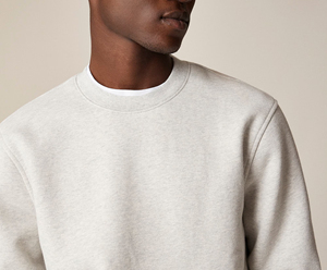 Jersey de lana de algodón pesado hecho a medida, sudadera de alta calidad con logotipo bordado personalizado, sudadera básica de talla grande para hombre - Product Image 5