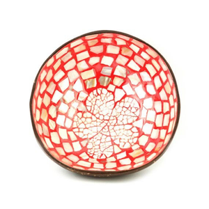 Bol de noix de coco en laque écologique avec décoration en coquillage idéal pour les cuisines d'accueil durables ou l'affichage à la maison - Product Image 4