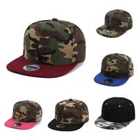 Casquette Snapback à Visière Plate Unie, Bicolore en Sergé, Réglable, Unisexe, Couleurs Unies, Pour Hommes et Femmes, Usage Quotidien en Extérieur