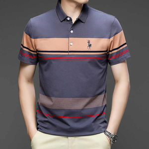 Design élégant LOGO brodé personnalisé 95 coton 5 Spandex t-shirts Hombre Polo Camisetas Polo t Shirt hommes - Product Image 3