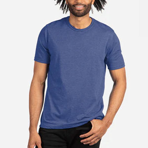T-shirts d'été en coton à manches courtes pour hommes, col rond, légers, basiques, décontractés - Product Image 5