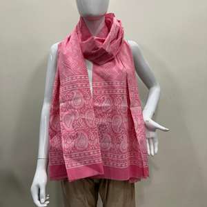 Dupatta en coton Mulmul imprimé fait main pour adultes, taille unique, couvre-vêtement, dupatta en coton imprimé ethnique pour femmes, écharpes d'été - Product Image 1