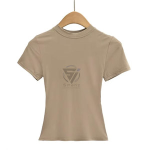 T-shirt oversize décontracté pour femme, col rond ample, épaules tombantes, imprimé lettres, manches courtes, grande taille, idéal pour l'été - Product Image 5