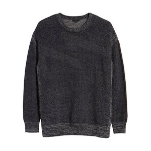 Pull d'hiver à manches longues en coton épais pour hommes, respirant, tricoté à la main, anti-rétrécissement avec logo privé personnalisé - Product Image 1