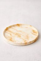 Plateau décoratif rond en jesmonite beige, sous-verre marbré, plateau pour bijoux, bougies, rangement multifonctionnel pour la décoration de la maison, table