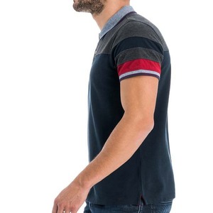 Vente en gros de t-shirts de sport pour hommes de haute qualité, en jersey uni, respirant, à séchage rapide, pour l'été, avec logo personnalisé, manches courtes, couleur contrastée - Product Image 4