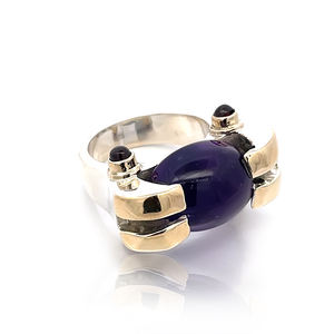 Hot Selling Wholesale Ready to Ship Single Blue Deep Blue Gemstone Inlay Surgical <b>Men</b> <b>Signet</b> <b>Ring</b> for <b>Men</b> - Product Image 1