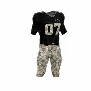 Uniforme de fútbol americano personalizado de último estilo para adultos hecho de poliéster manga corta servicios OEM al por mayor - Product Image 2