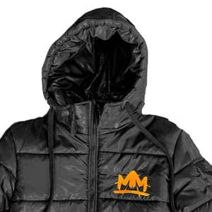 Chaqueta Acolchada con Capucha para Hombre, Diseño Acolchado, Cierre de Cremallera, Chaqueta Ligera de Invierno, Ropa de Abrigo Informal para Exteriores - Product Image 2