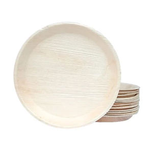 Assiettes jetables rondes compostables Vaisselle biodégradable écologique pour les événements, les pique-niques et les repas de tous les jours - Product Image 4