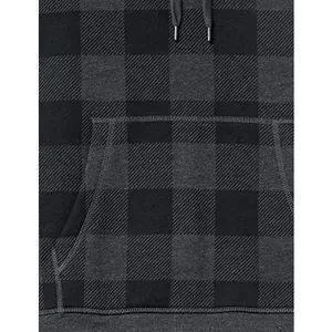 Sweat-shirt à capuche gris anthracite pour homme, coupe classique, en molleton décontracté avec poche avant, collection automne 2027 - Product Image 4