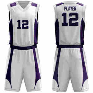 Vente en gros 2025 Ensembles de maillots de basket-ball pour adultes de haute qualité Logo personnalisé Respirant 100% polyester Sans manches Uniformes toutes saisons - Product Image 2