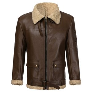 Nouvel arrivage de veste en cuir véritable pour hommes, tricotée solide, décontractée, style fermeture éclair, coupe ajustée de Grand Power Industries - Product Image 3