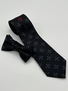 2025 hecho a medida KT Masonic Knights Templar Tie Regalia de seda de alta calidad para hombres accesorios masónicos hechos a mano - Product Image 5