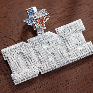 Colgante de Diamantes CZ con Baño de Oro Personalizado para Hombre, Estilo Hip Hop - Product Image 2