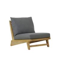 Chaise longue Argus, design moderne minimaliste, légère, confortable, en teck massif, pour extérieur, ferme, salle à manger, parc, villa, hôtel