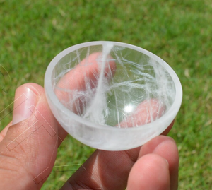 Gran oferta de la mejor calidad, cuenco de cristal de 2 pulgadas de cuarzo transparente Natural a granel, cuenco curativa de piedra tallada a mano - Product Image 2