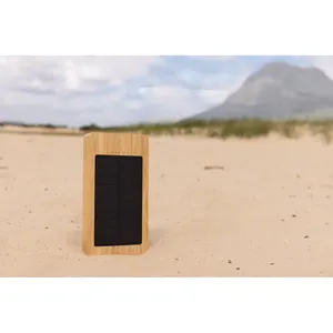 Batterie solaire écologique 10 000 mAh en bambou pour la promotion - Product Image 3