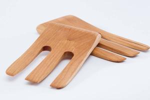 Updated Custom Hand Shape Tools Wooden <b>Salad</b> <b>Server</b> Easy to Use Hands for Mixing Lots of Vegetable Items - Product Image 4