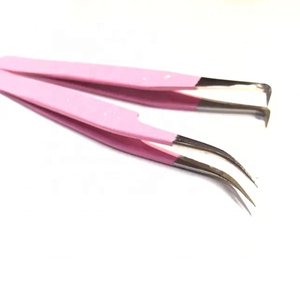 ชุดแหนบต่อขนตาสีชมพูอ่อน 10 มม. ปลายเรียบ ด้ามจับสแตนเลส น้ำหนักเบา ป้องกันแม่เหล็ก จับถนัดมือ - Product Image 5