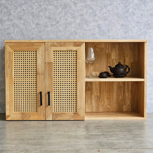 Gabinetes de Cocina Modernos de 1.2m con Puerta de Madera Sólida y Paneles de Malla, Fácil Instalación, Modelo TBT68008 de Madera de Caucho - Product Image 5