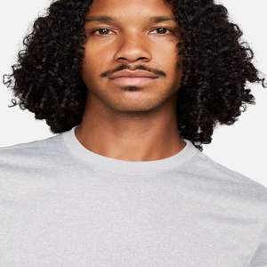 T-shirt de fitness gris dégringolé pour homme XL 100% polyester/coton décontracté coupe standard tour de cou côtelé avec motif imprimé - Product Image 4