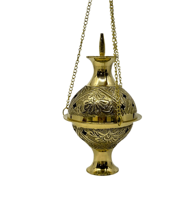 Quemador de incienso colgante de latón Bakhoor, quemador de fragancia para el hogar chapado en oro, venta al por mayor - Product Image 2