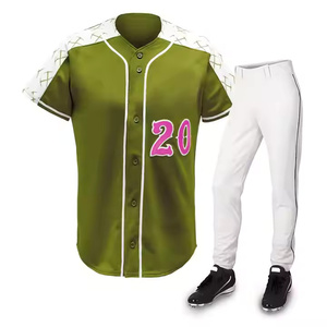 Conjuntos de uniformes de softball de talla grande para hombre con cuello en V y estampado digital personalizado OEM, ropa deportiva, Diseña tus propios UNIFORMES DE EQUIPO - Product Image 4