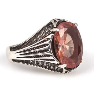 Bague pour homme en argent sterling 925 avec pierre de zultanite, faite à la main, coupe ovale géométrique, turquoise, bague turque, à porter au quotidien, certifiée GRS - Product Image 2