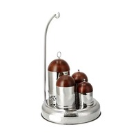 Belle gamme de casseroles arabes en métal avec 3 bols assortis pour conserver les épices, permettant aux cumin, au curcuma et au safran de fleurir magnifiquement