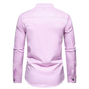 Men's Collar Contrast Long Sleeve <b>Shirt</b> Casual British Style <b>Shirt</b> Long Sleeve <b>Shirt</b> Casual British Style Button-Up <b>Shirt</b> - Product Image 2