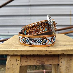 Cinturón de Cuero Vacuno Vintage Personalizado para Hombre, Hebilla de Aleación Estilo Western, Ecológico, al por Mayor - Product Image 3