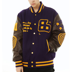 Nouvelle tendance élégante Logo personnalisé grande taille hommes veste unisexe Baseball Varsity Letterman vente en gros - Product Image 1